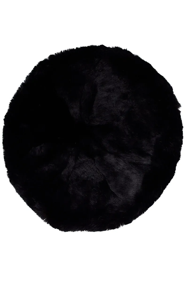 1960s Black Fur Beret