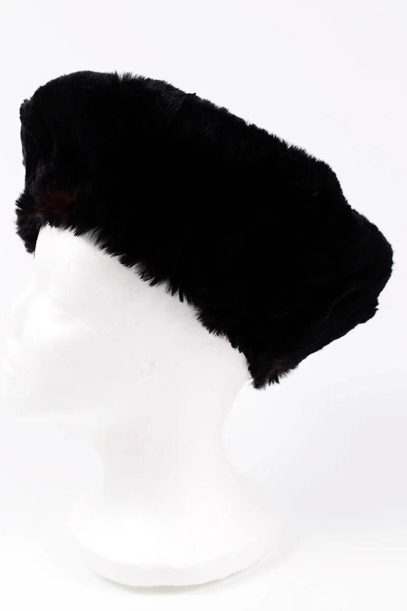 1960s Black Fur Beret