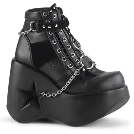 5 Inch Heel DYNAMITE-101 Black Vegan Leather