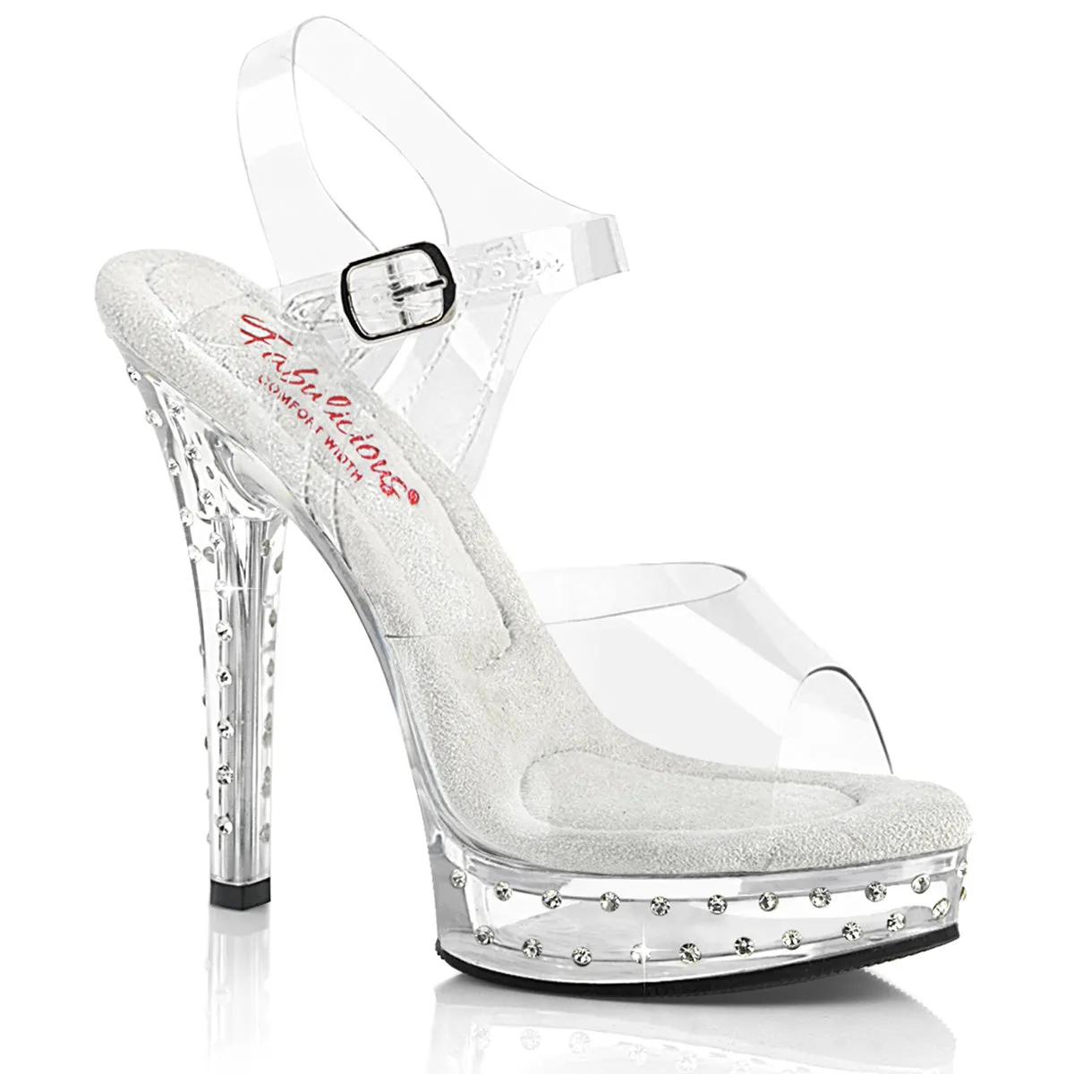 5 Inch Heel MAJESTY-508SDT Clear