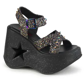 5 Inch Platform DYNAMITE-02 Black Glitter