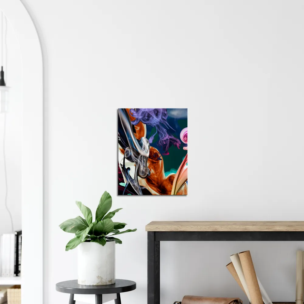 Abstract colorful framed Canvas