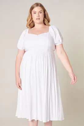 Alessi Puff Sleeve Midi Dress Curve