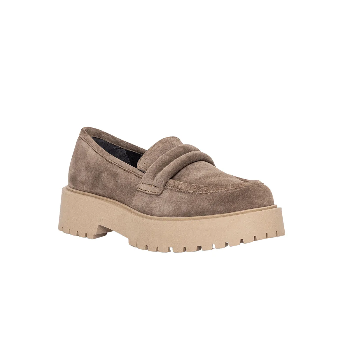 Ateliers Kennedy Taupe Suede Leather Loafer