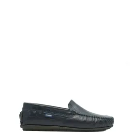 Atlanta Mocassin Navy Croc Loafer