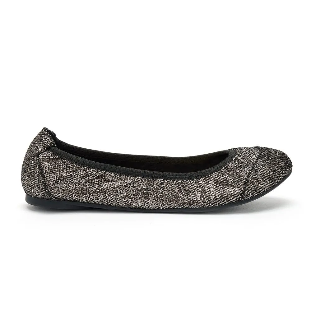 Barbican - Midnight Pewter Fold Up Ballet Flats