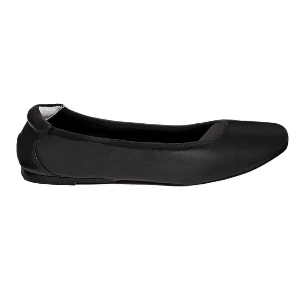 Barnes - Black Leather Ballet Flats