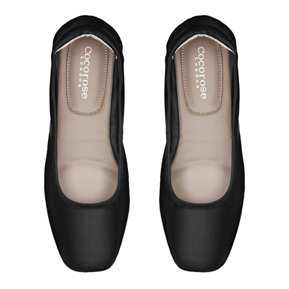 Barnes - Black Leather Ballet Flats