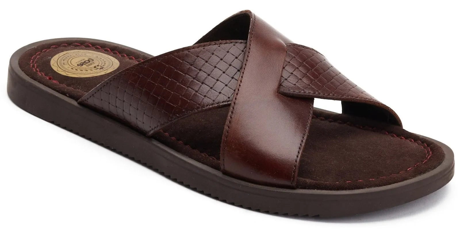 Base London Astro Mens Leather Slip On Sandal