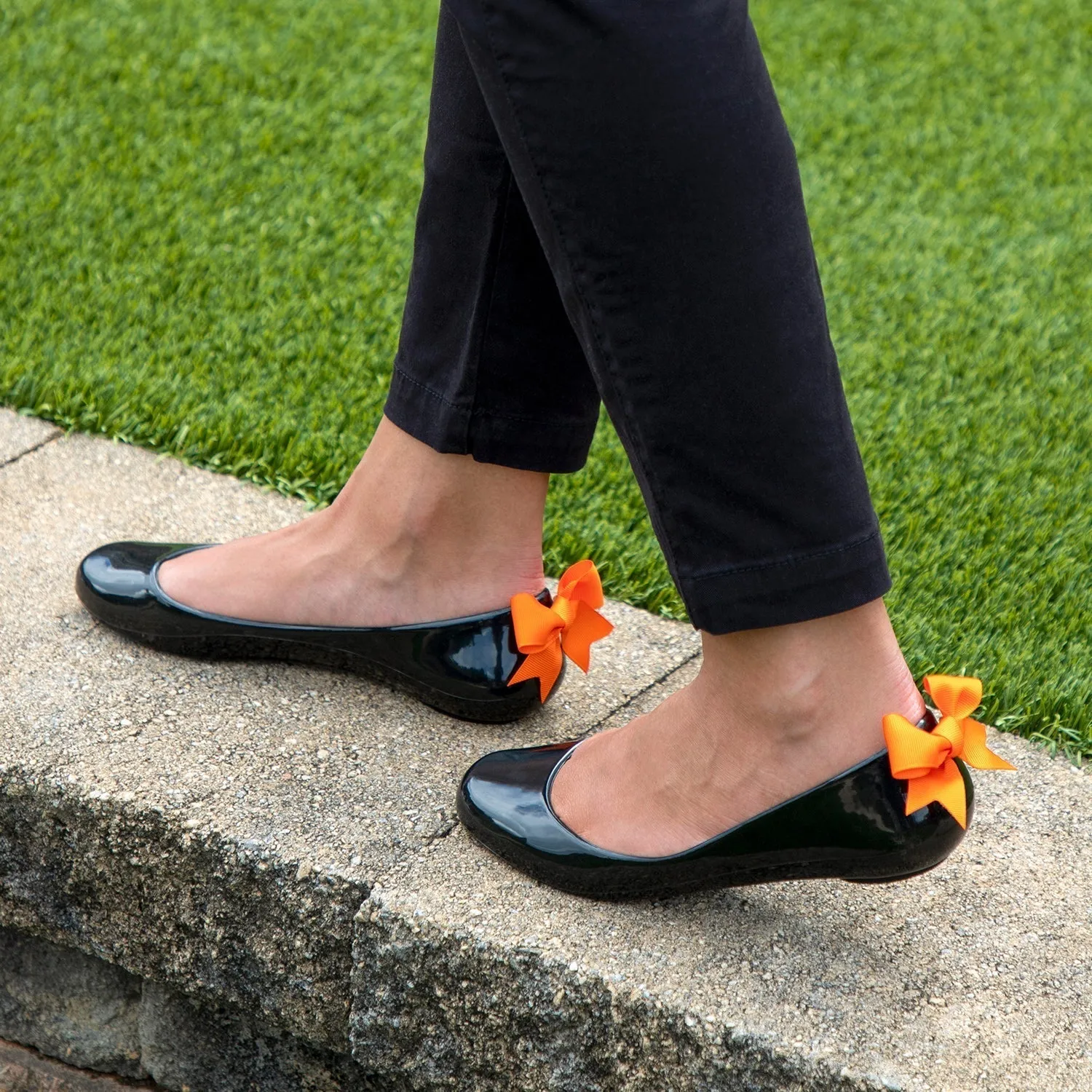 Bow Ballet Flats, Shiny Licorice Shoe