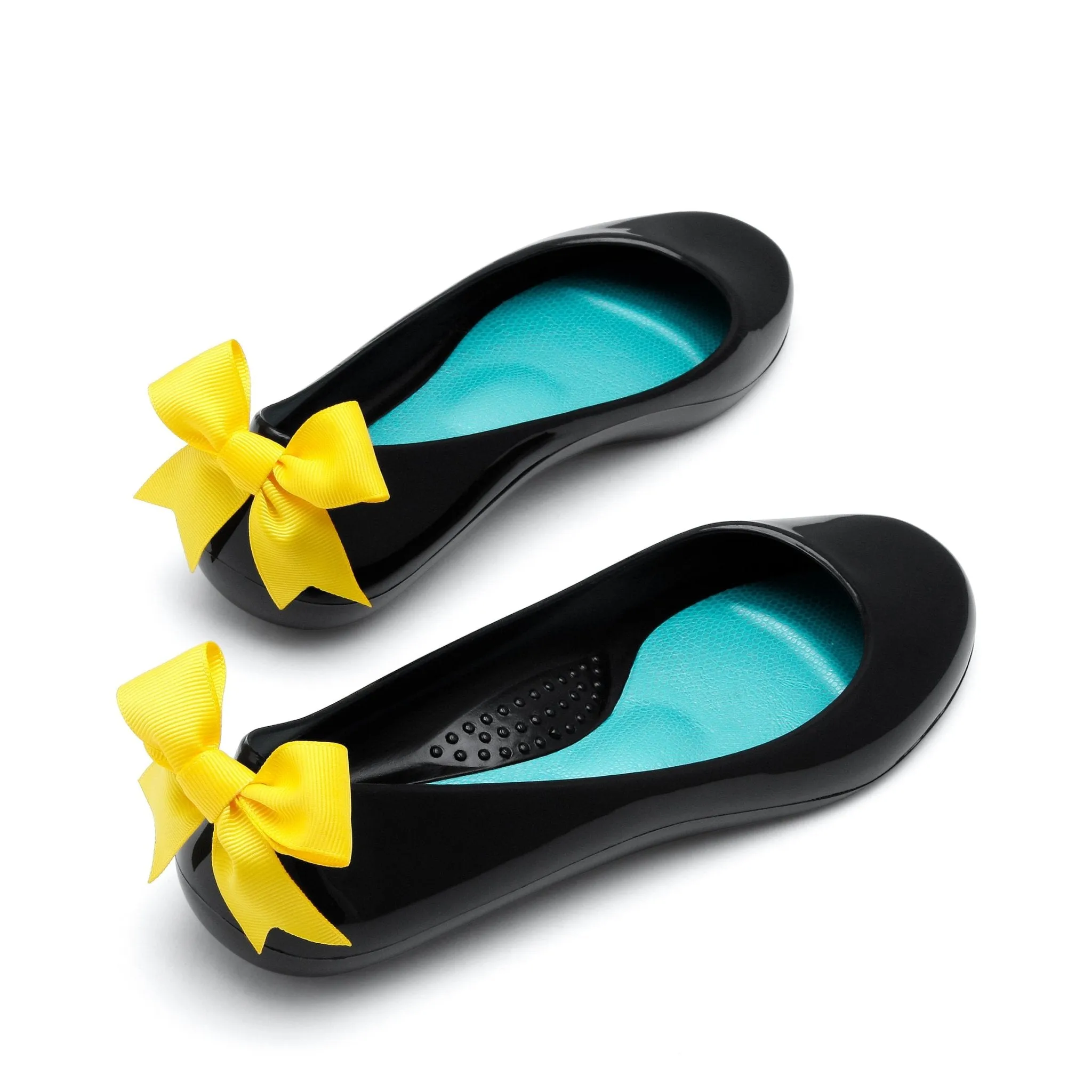 Bow Ballet Flats, Shiny Licorice Shoe