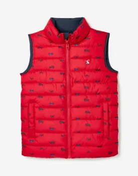 Boys Flip It Reversible Printed Gilet | Joules