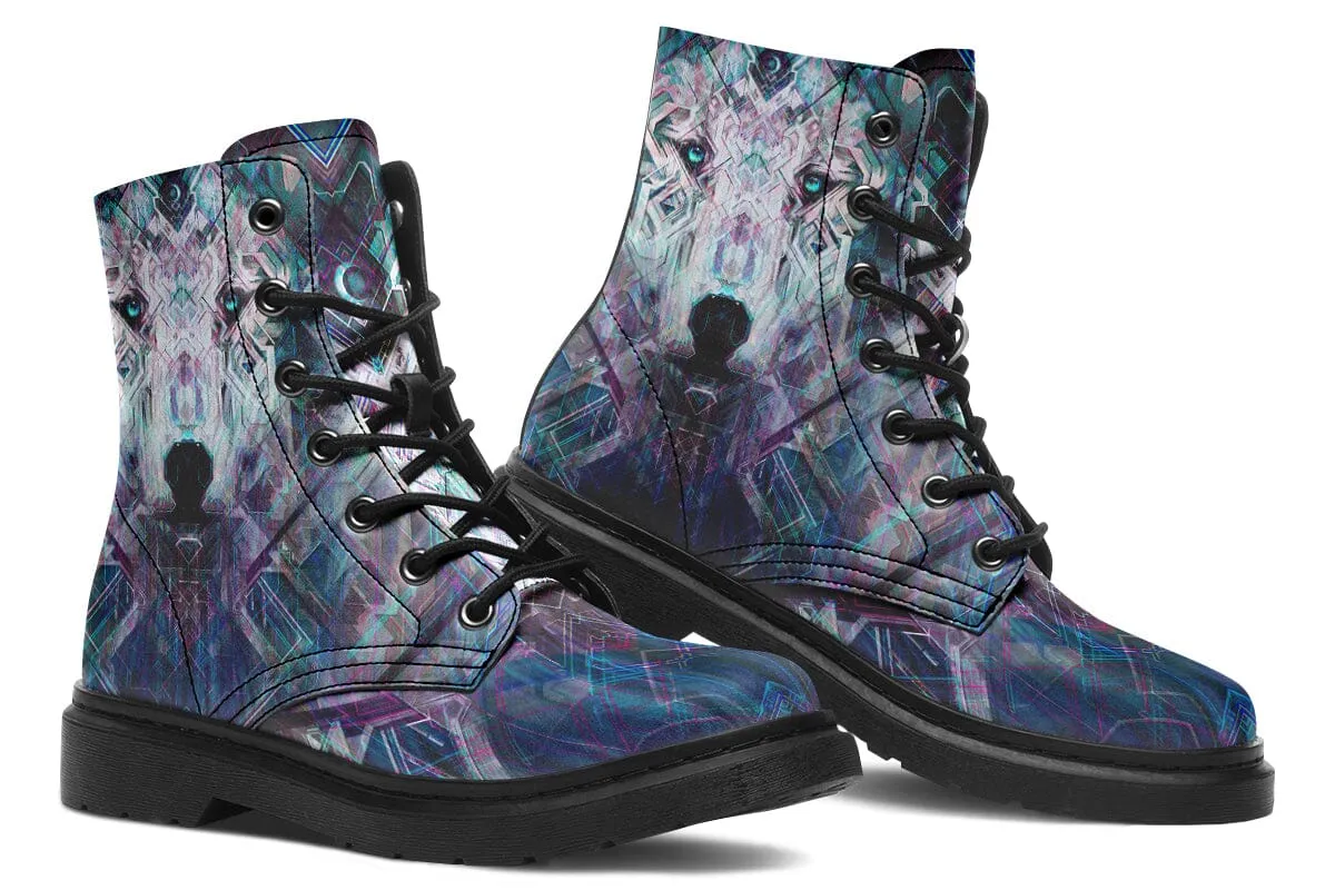 Crystal Wolf Combat Boots