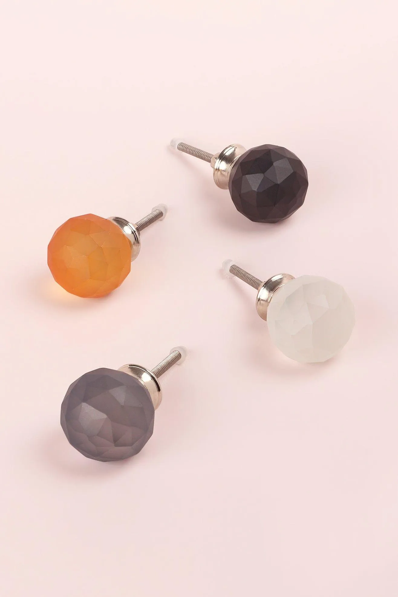 Diamond Sphere Stylish Matt Glass Knobs