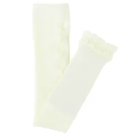 Footless Ruffle Tights - Ivory