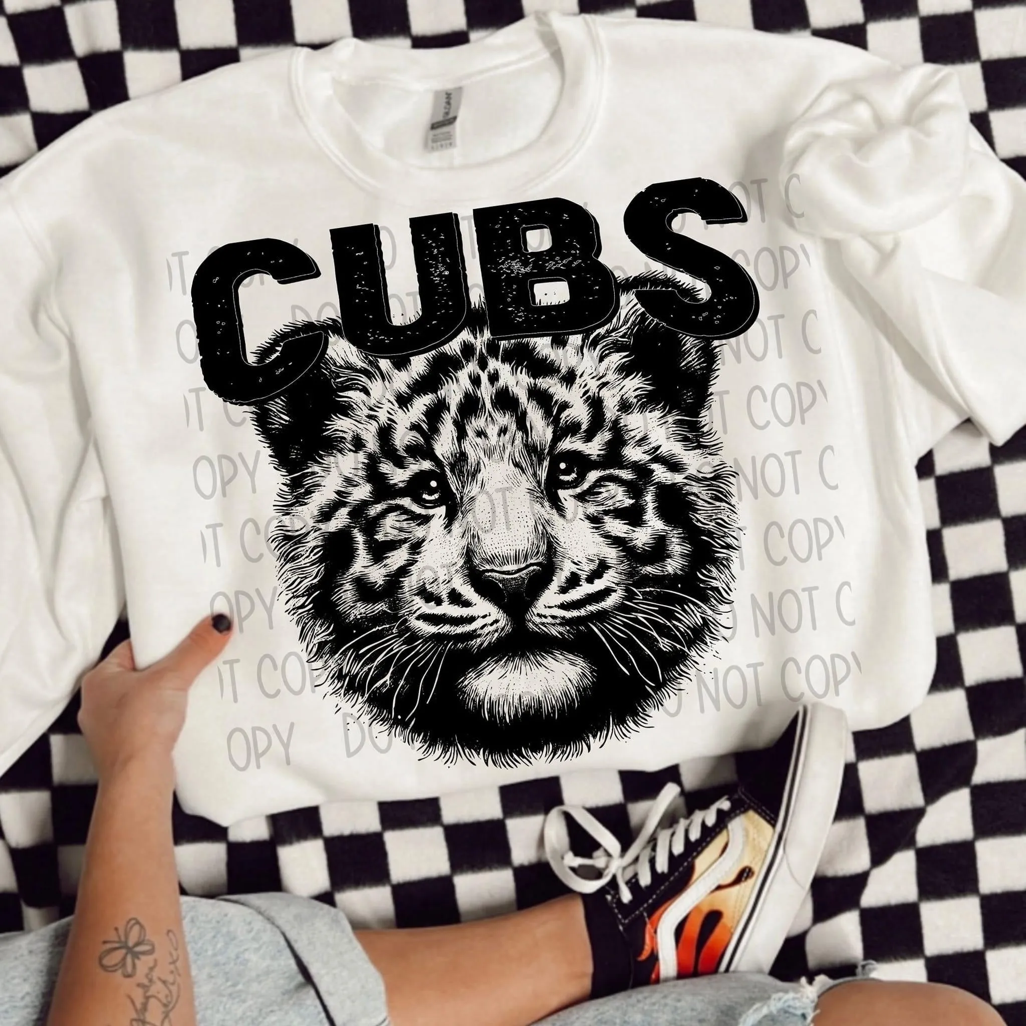 Line Drawing Cubs Mascot Sweatshirt