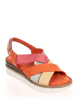 Mago Faye Sunburn Multi Leather Sandal