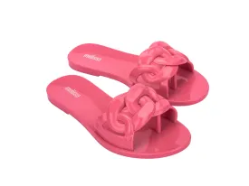 Melissa Jelly Chain AD Pink Flat Flip Flop Slip Ons For Women