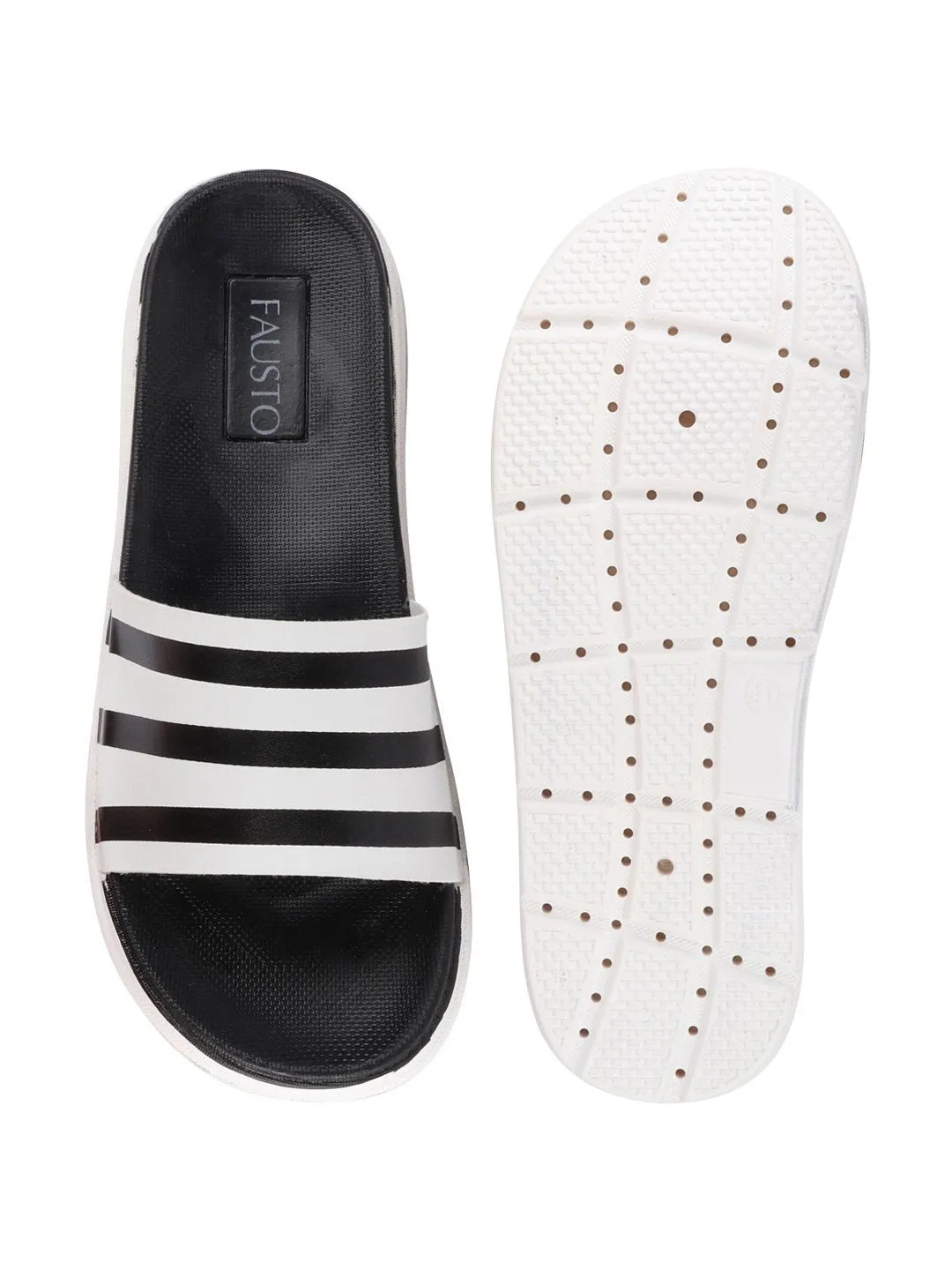 Men Black Casual Slip-On Flip-Flops