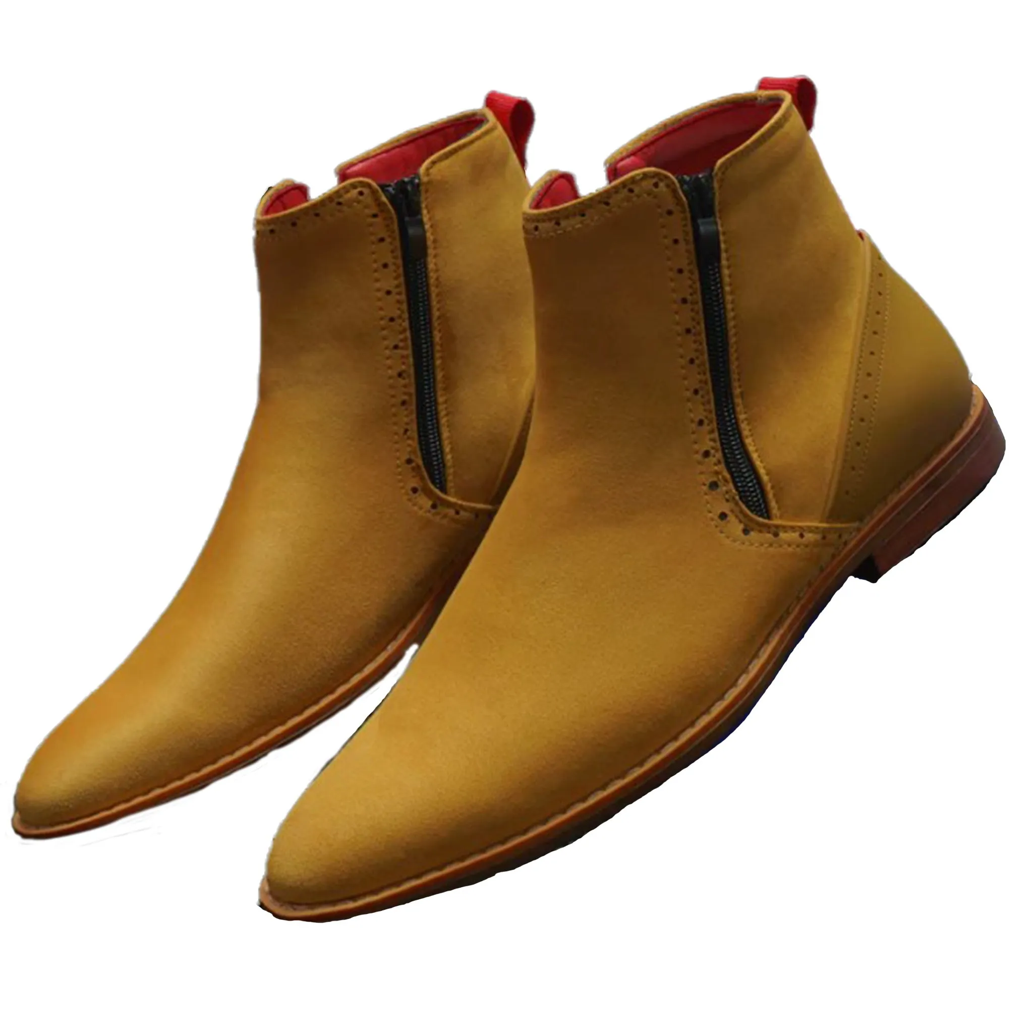 Mustard Microfiber Chelsea Boot