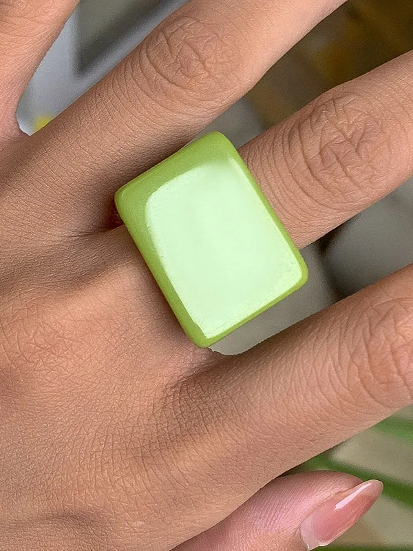 Original Stylish Resin 8 Colors Geometric Ring