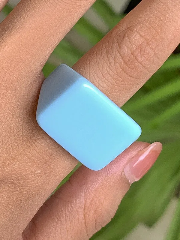 Original Stylish Resin 8 Colors Geometric Ring