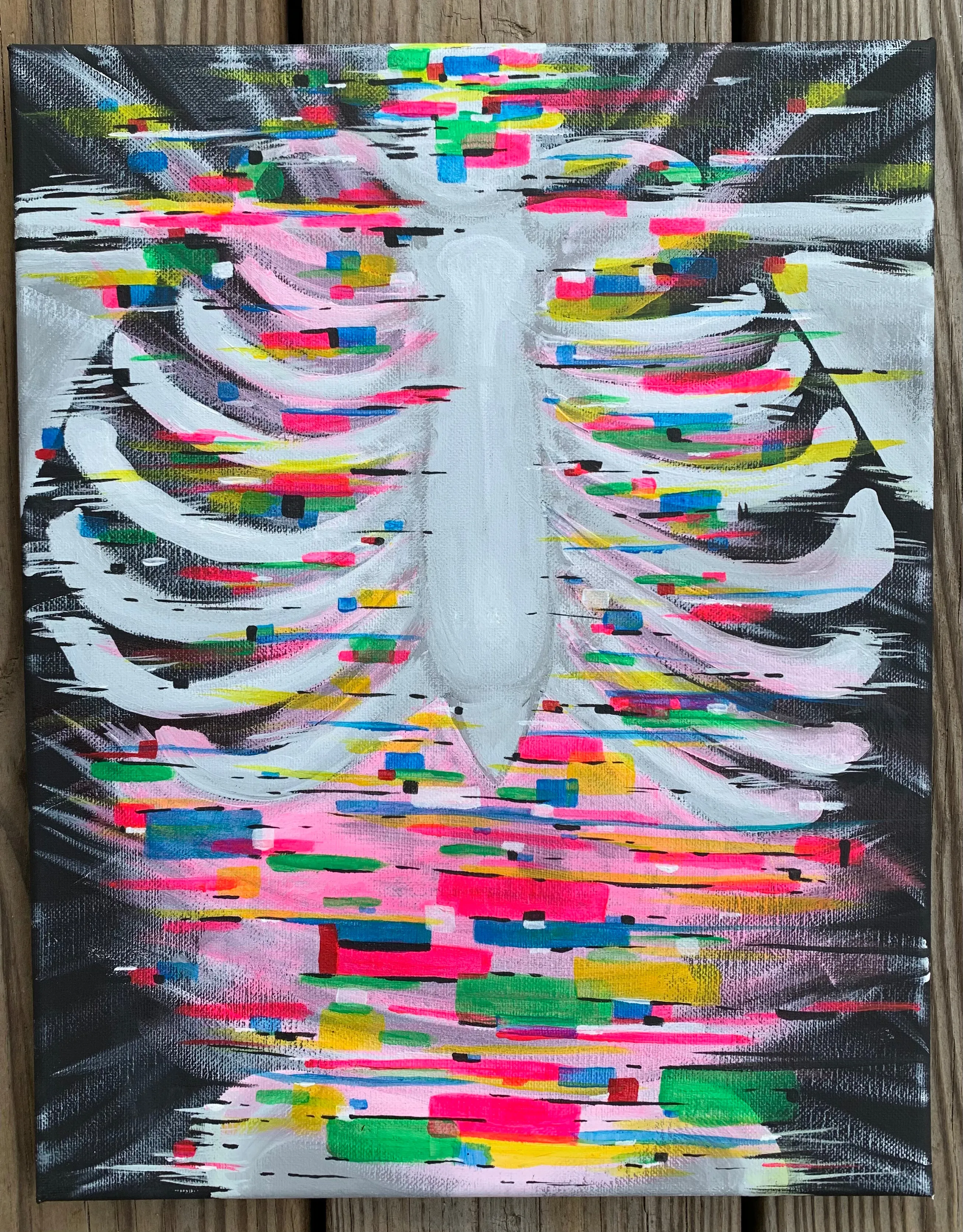 "Glitched Ribs" Canvas