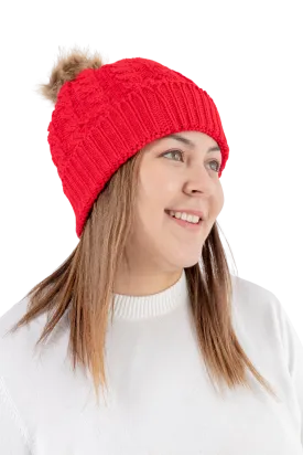 Red - Cozy Lined Hat