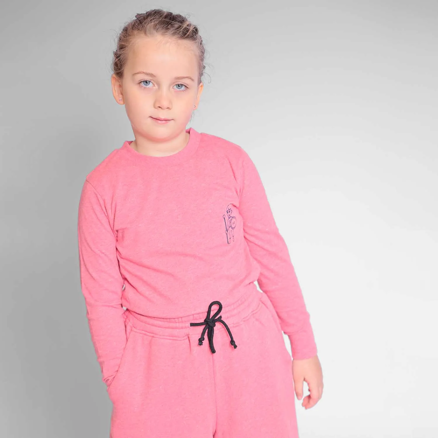 Roze Meisjes T-Shirt met Lange Mouwen