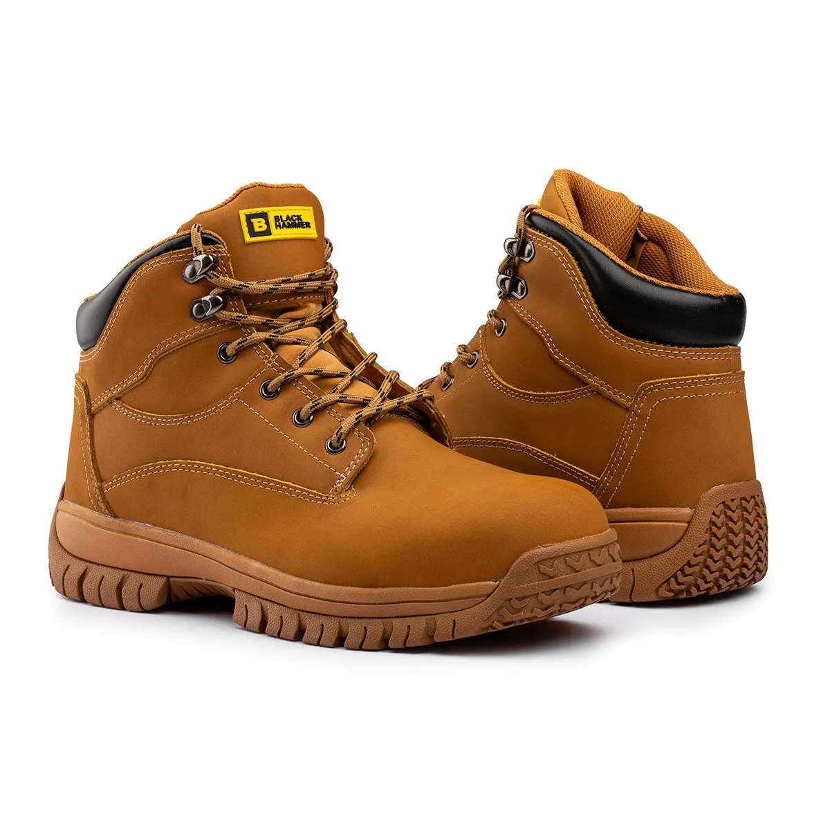 Ryder Mens Wide-Fit Tan Brown Safety Boots