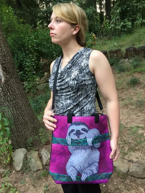 Sloth Canvas Shoulder Bag - Leisurely Life