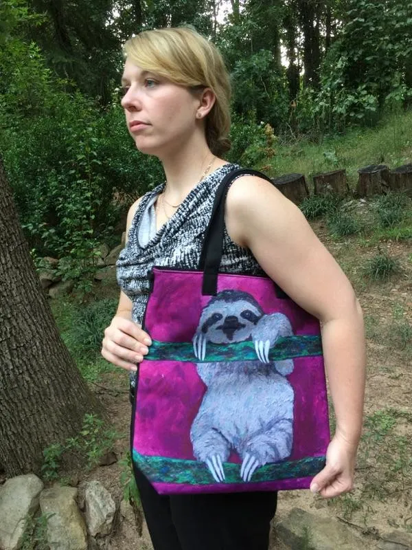 Sloth Canvas Shoulder Bag - Leisurely Life