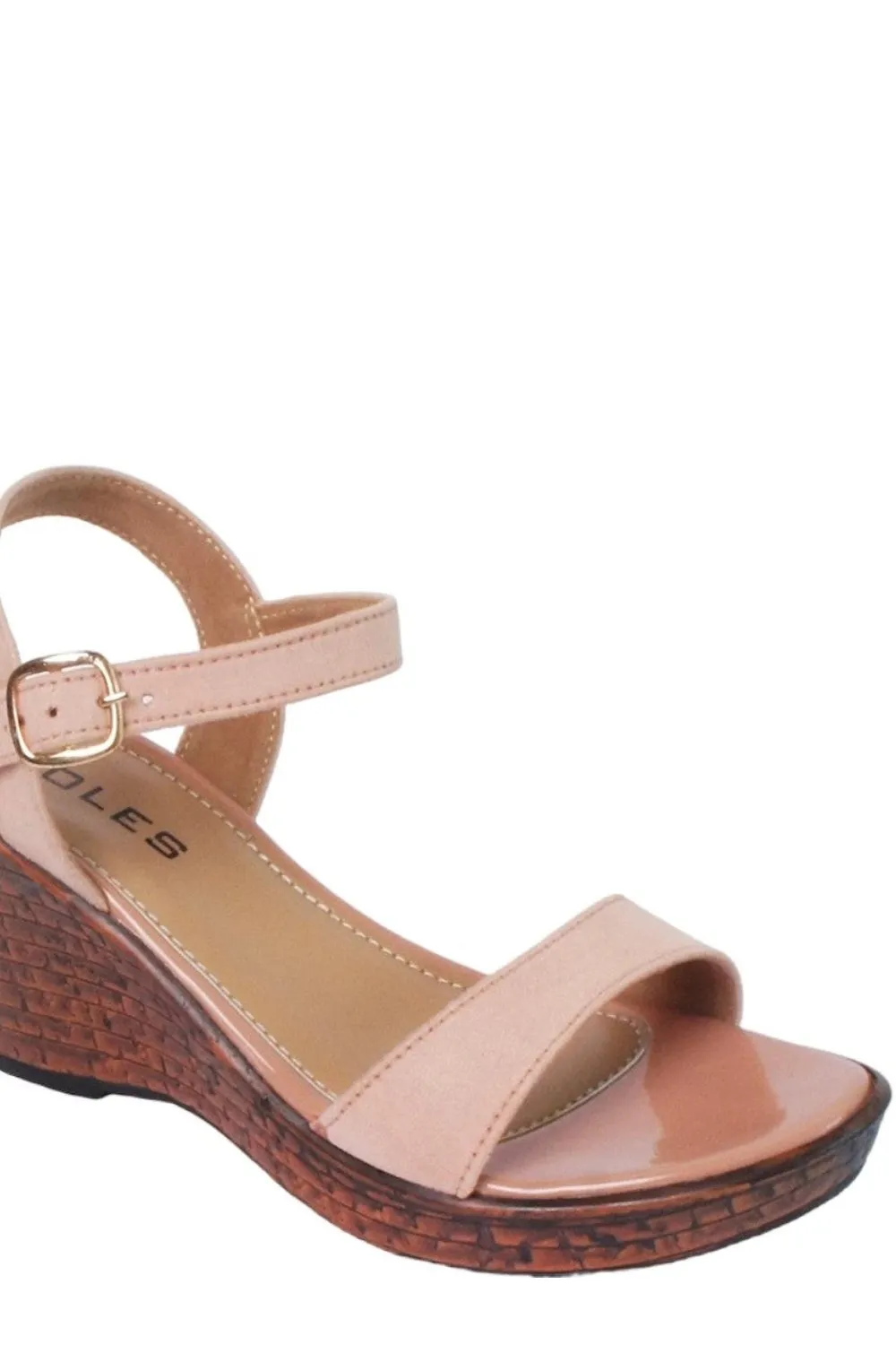 SOLES Chic Pink Wedges Sandals - Add a Pop of Color to Your Outfit