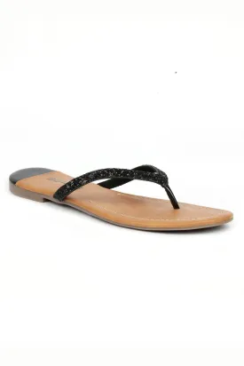 SOLES Classic Black Flat Sandals - Versatile Style for Any Occasion