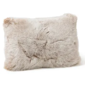 Volpe Dyed Finland Fur and Cashmere Pillow- Blush